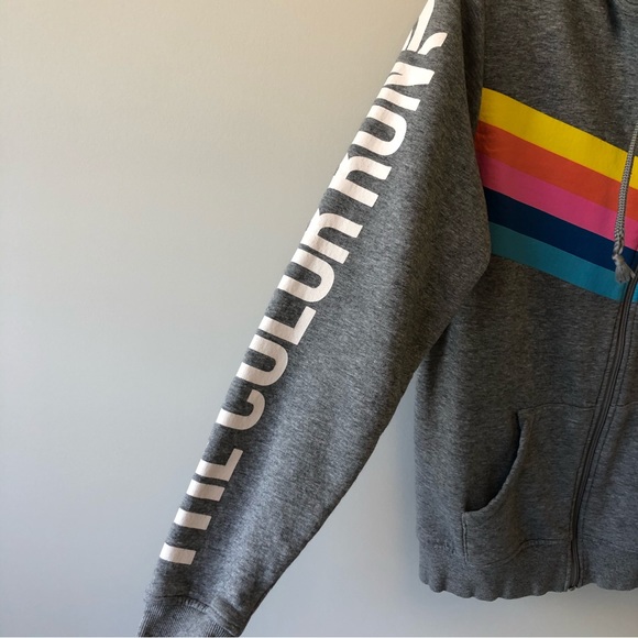 The Color Run Women’s Gray Zip Up Hoodie Size Small - Picture 6 of 7